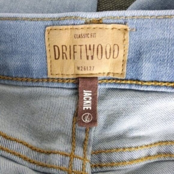 Driftwood Jackie Floral Mid-rise Skinny Ankle Jeans Blue 26 - Picture 3 of 6